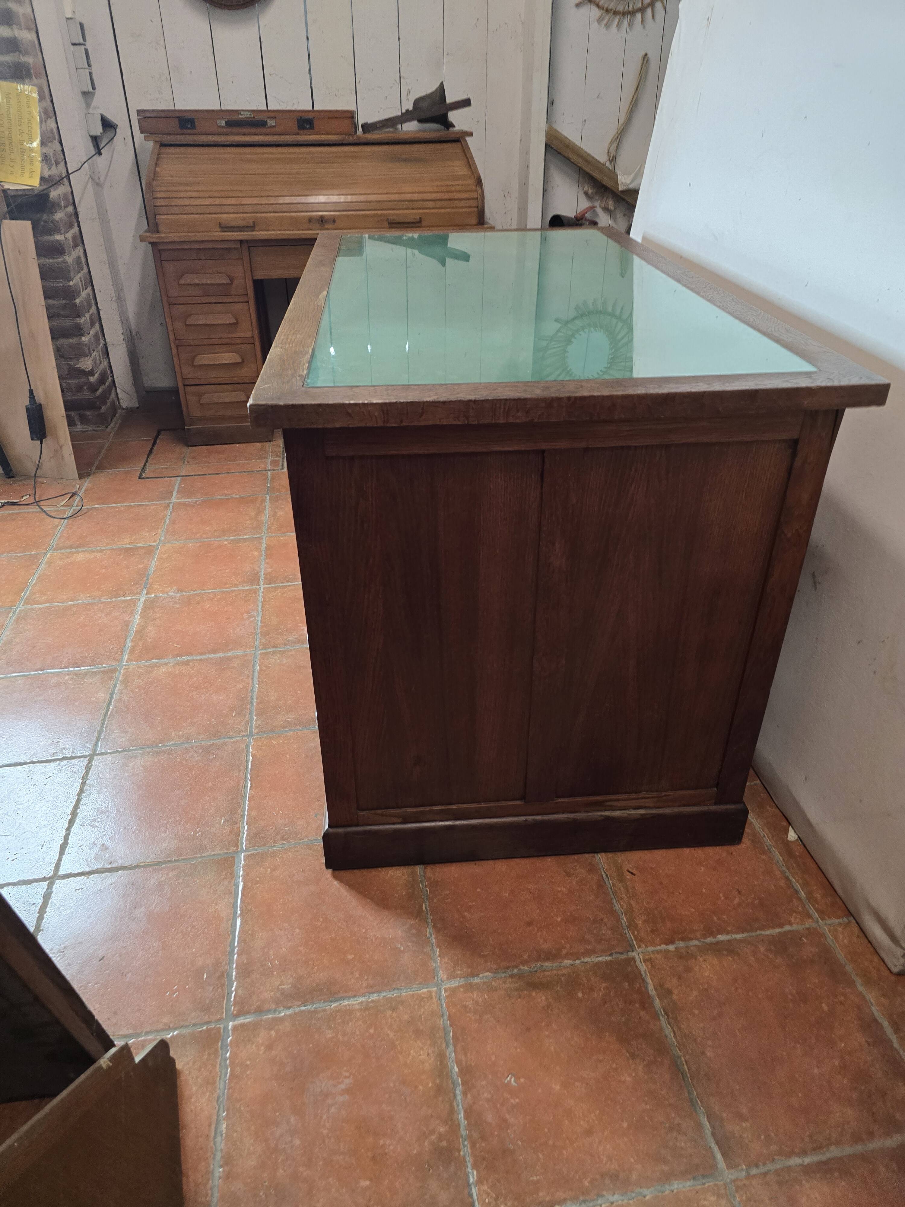 Solid oak minister's desk