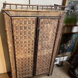 Two-door bamboo wardrobe