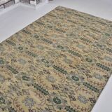 Geometric Vintage Oushak Floor Rug sku 1563