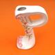 Soliflore vase alphabet letter p ceramic with floral decoration