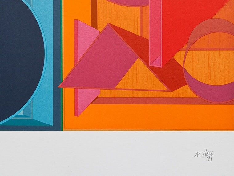 Lithographie originale sur papier Al Held, Jewel of Dalmatia, 1991