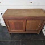 Antique oak sideboard with sliding doors