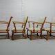 Set of 4 Dutch Design Oakwood Arm Chairs by Theo Ruth for Artifort, 1950s