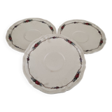 Set of 3 large Sarreguemines Obernai model saucers