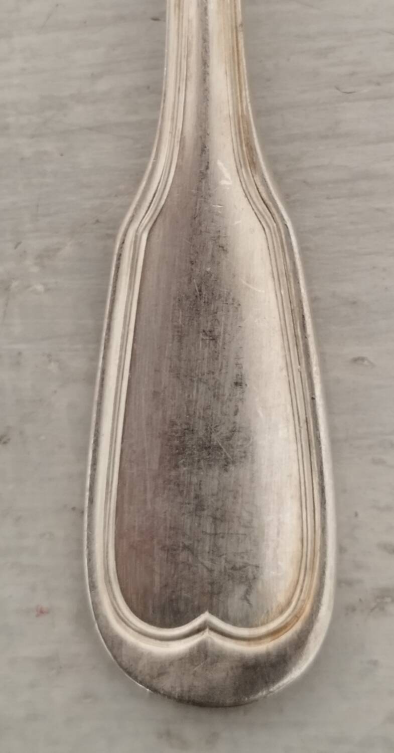 Silver metal cutlery spoons forks small spoons