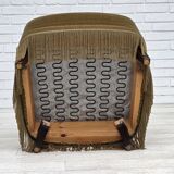 1970s, Danish highback armchair, light green furniture velour.