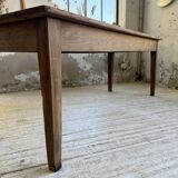 Pine and oak + walnut farmhouse table 1950