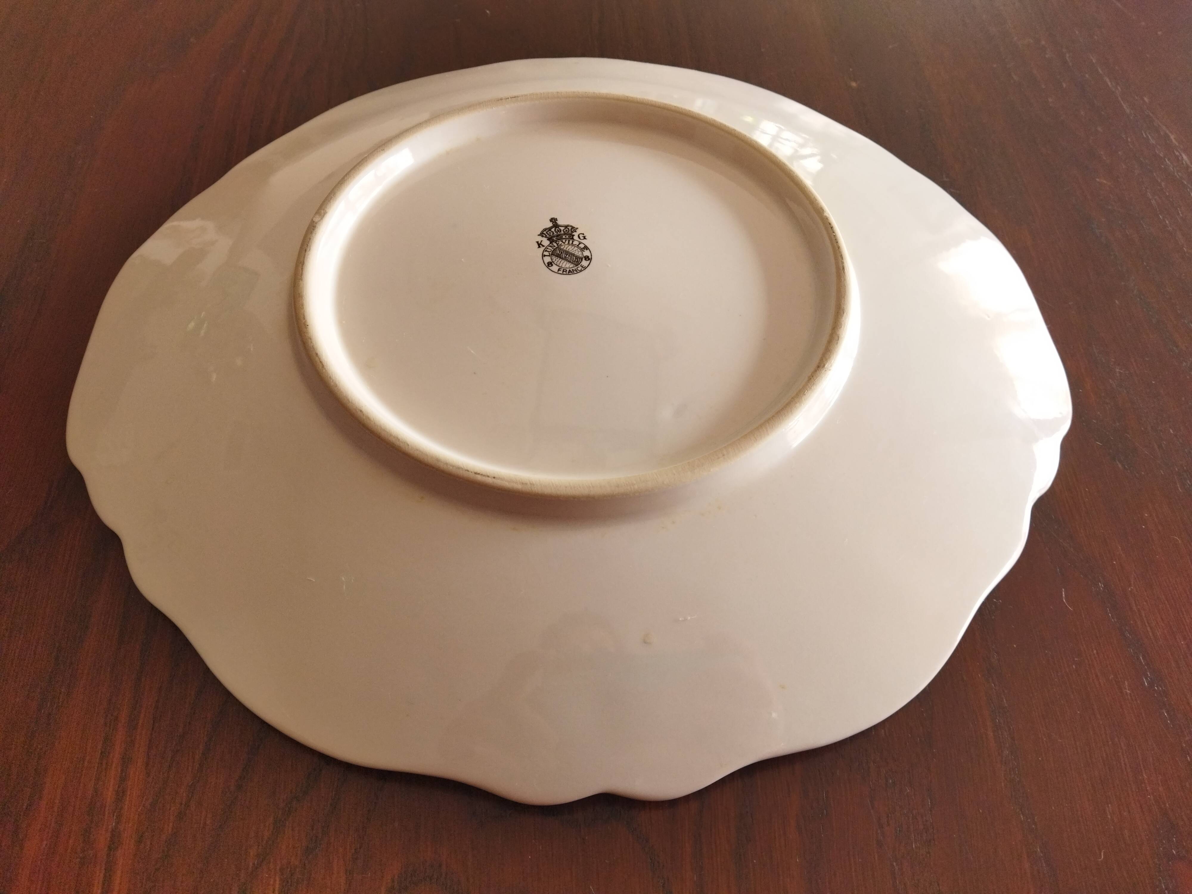 Plat à gâteau "Réverbère fin" KG Lunéville