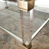 Table basse Pierre Vandel Paris verre et plexiglas