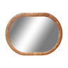 Oval Vintage Wall Mirror with Ash Root Frame, Italy