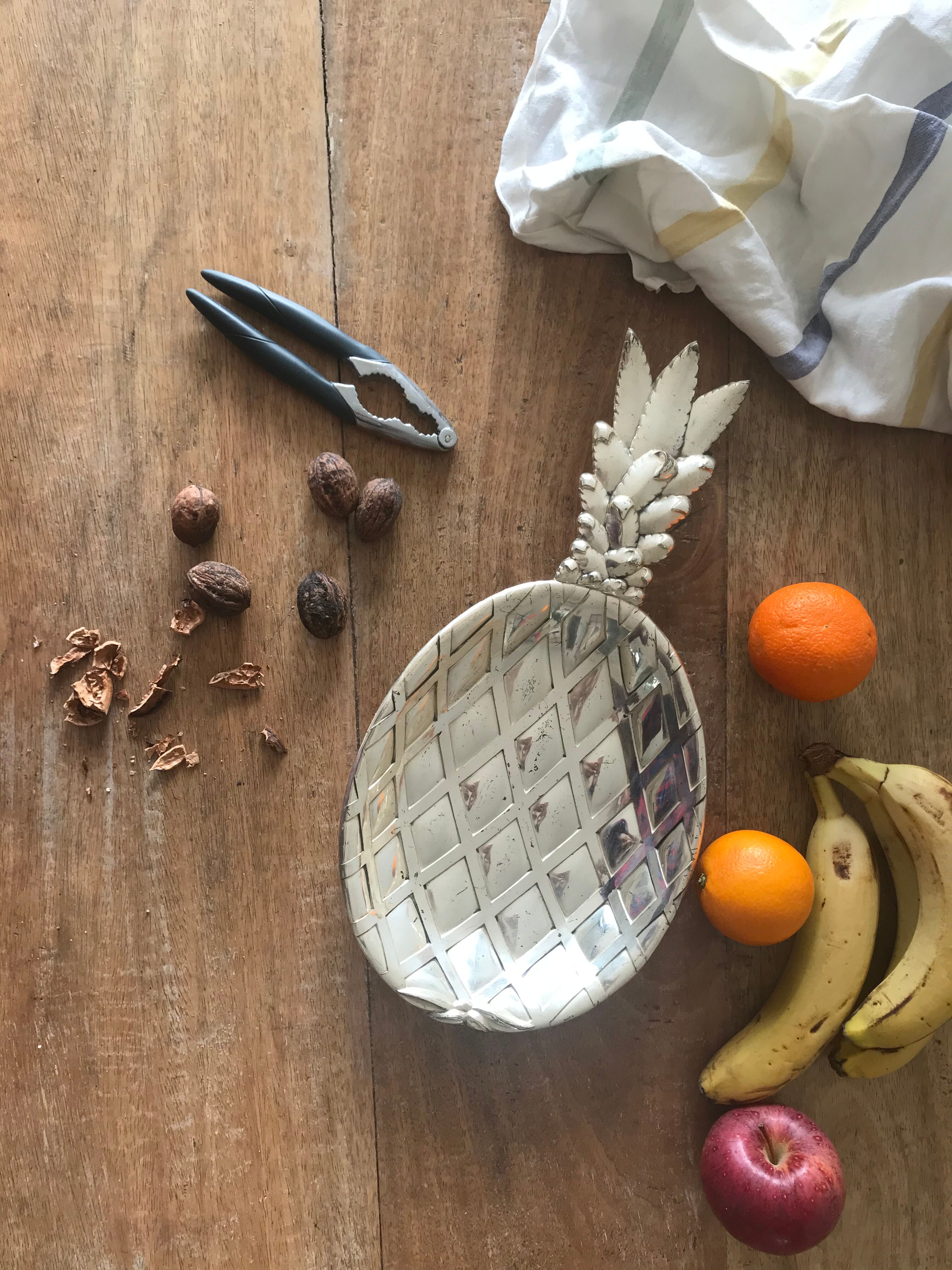 Silver pineapple dish