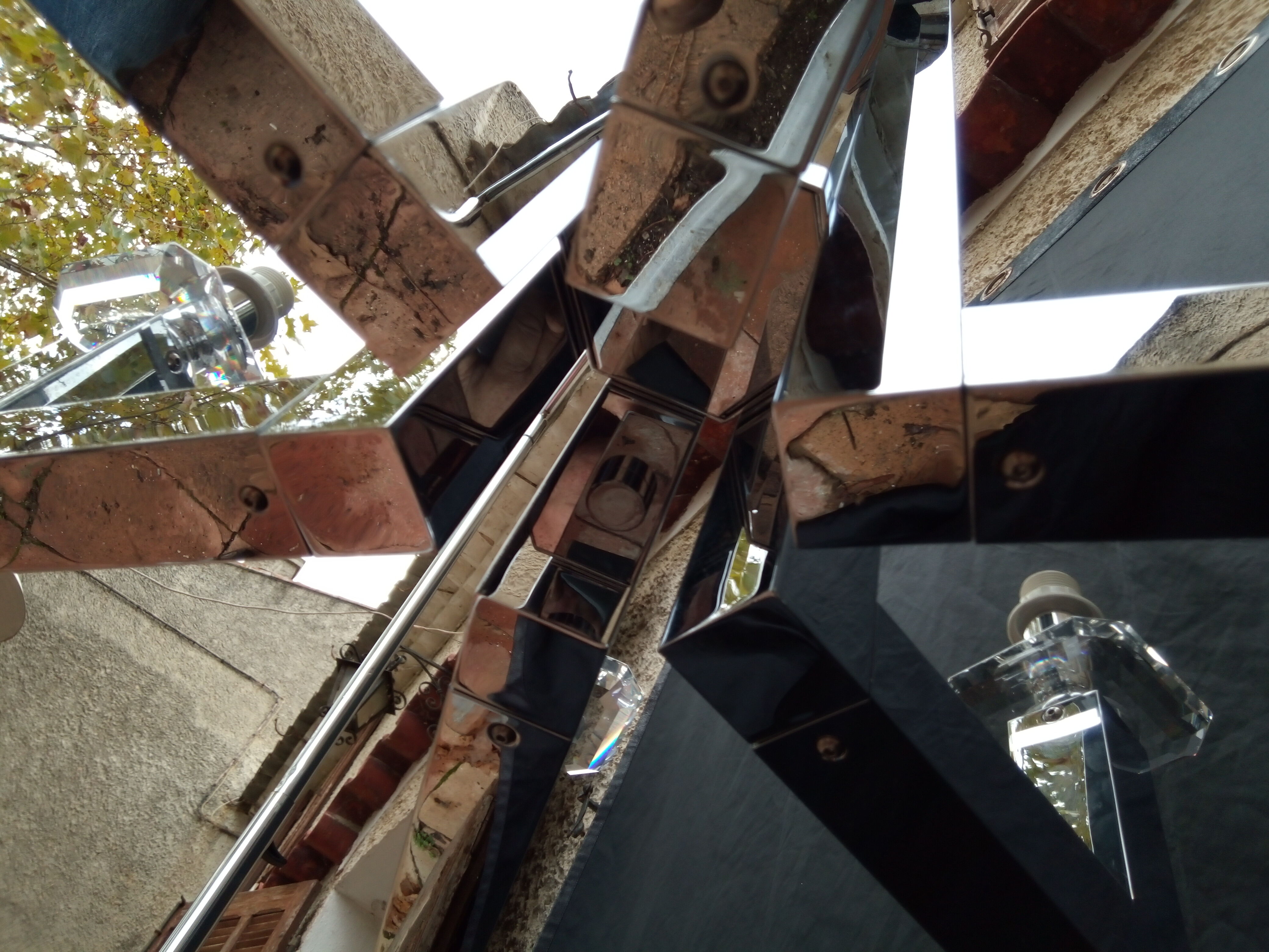 Chrome metal chandelier 70/80