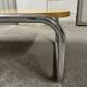 Set of 4 nesting coffee tables from the 70s, metal and solid oak.