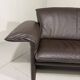 Christophe Giraud brown leather sofa Indy, Jori Belgium 1990’s