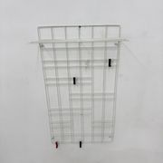 Vintage wire metal wall coat rack , 1960s