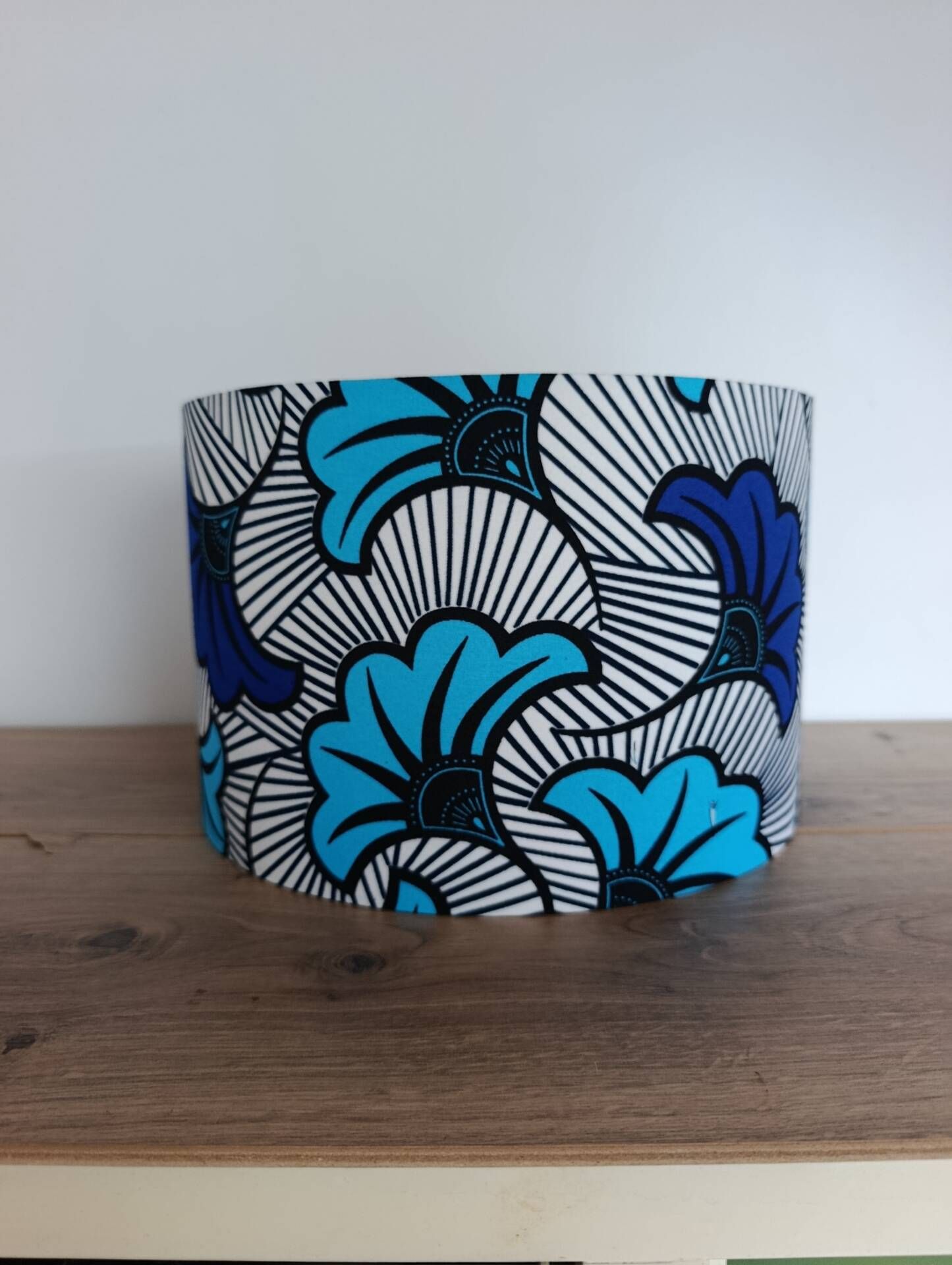 Lampshade / Suspension wax flowers blue wedding