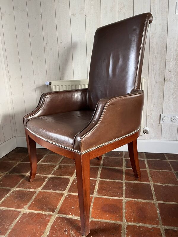 Library chairs en cuir