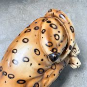XL Italian ceramic leopard sculpture statue 1970