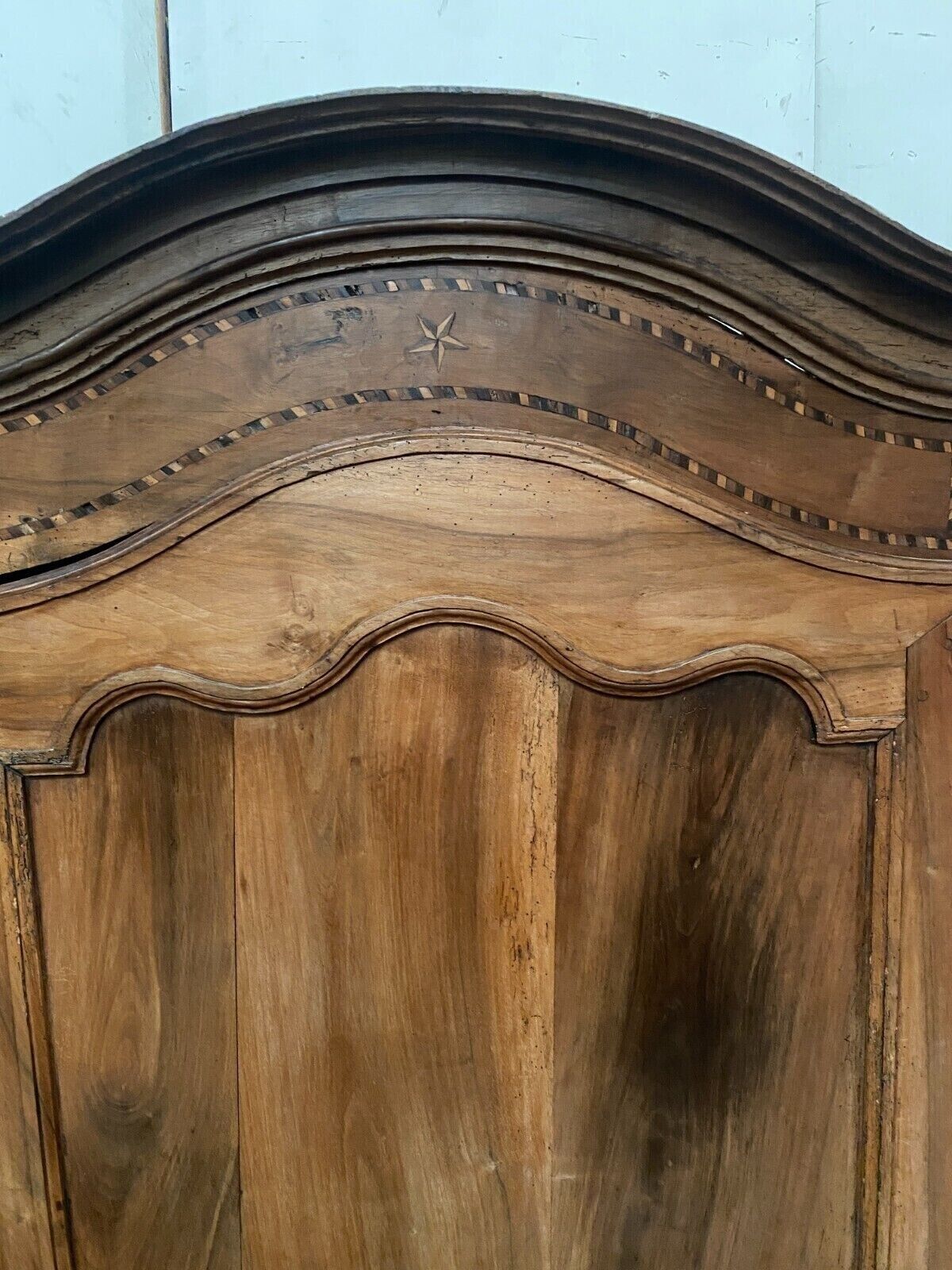 Louis XV style gendarme hat bonnet in 19th century cherry wood