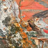 Modern Multicolored Painting, 2022, Acrylic on Wood, Framed