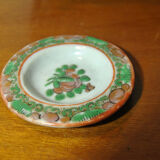 Chinese porcelain teapot Canton China 19th century with wicker basket