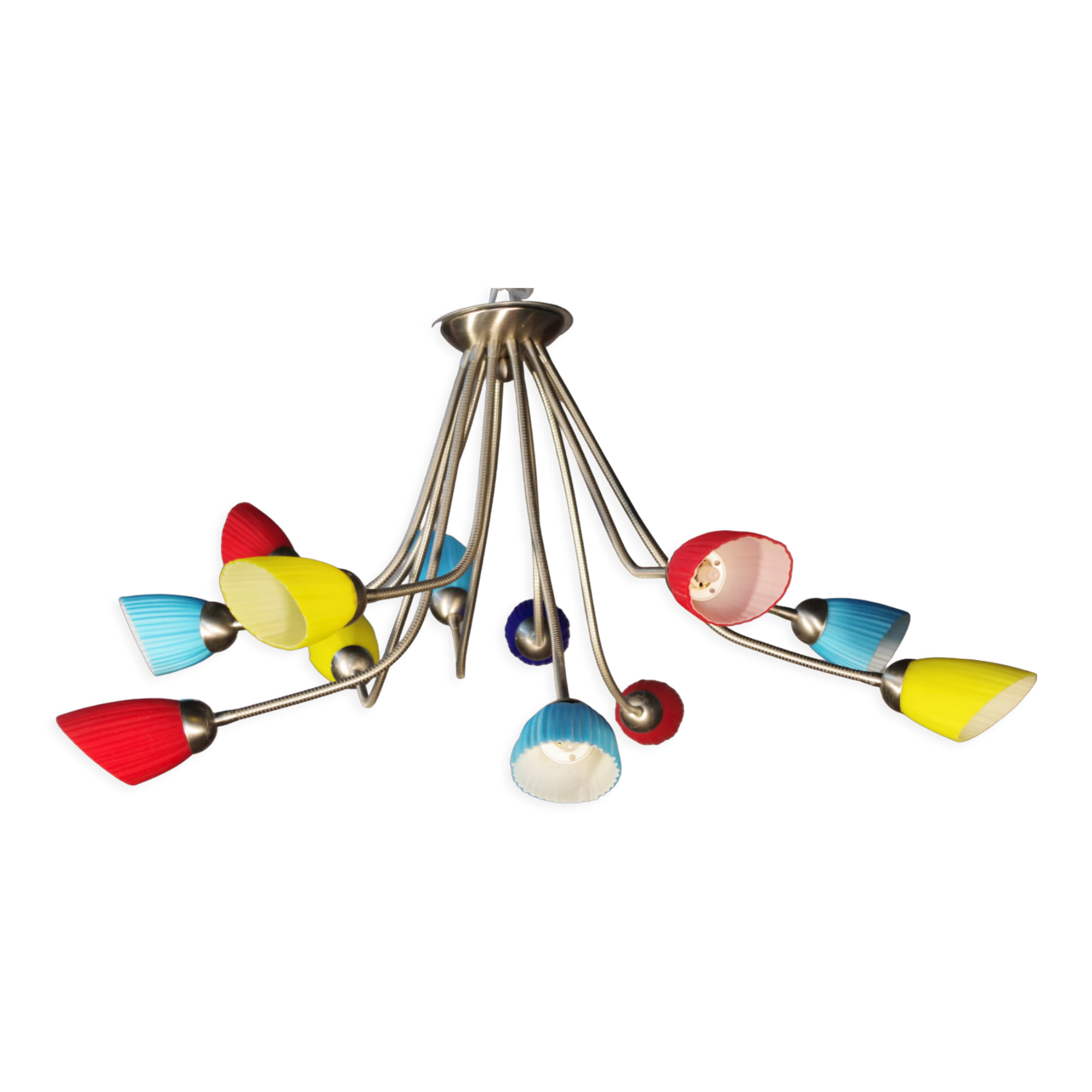 Murano glass ceiling chandelier De Majo Poli Pò, 70s