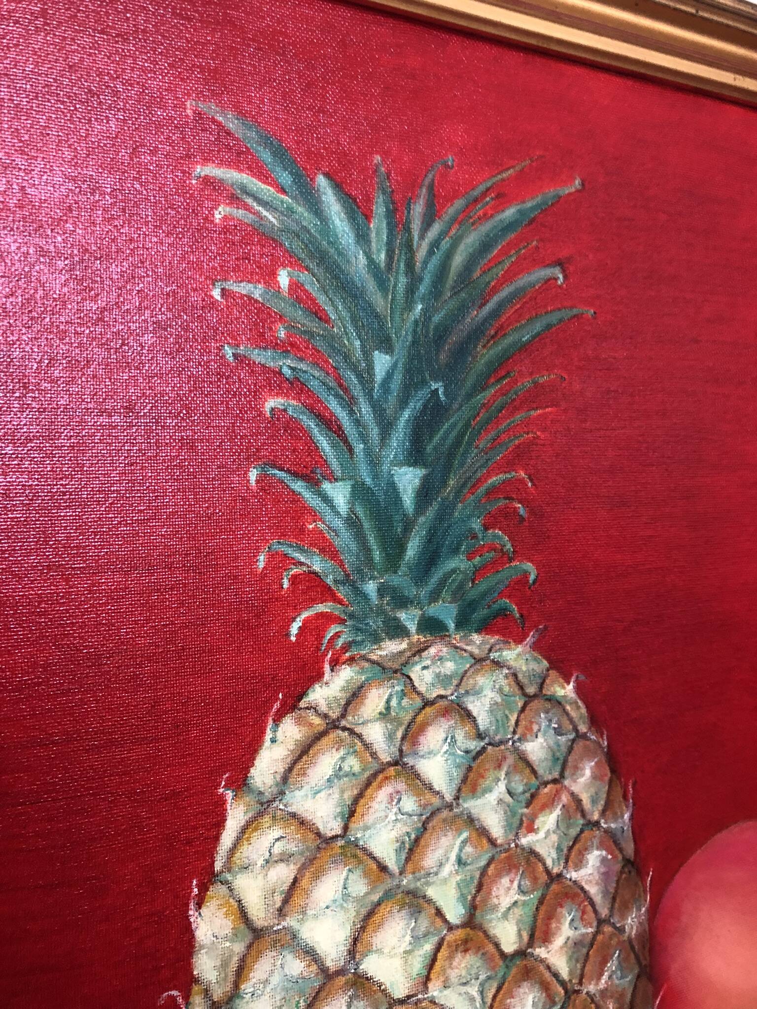 Pineapple still life painting