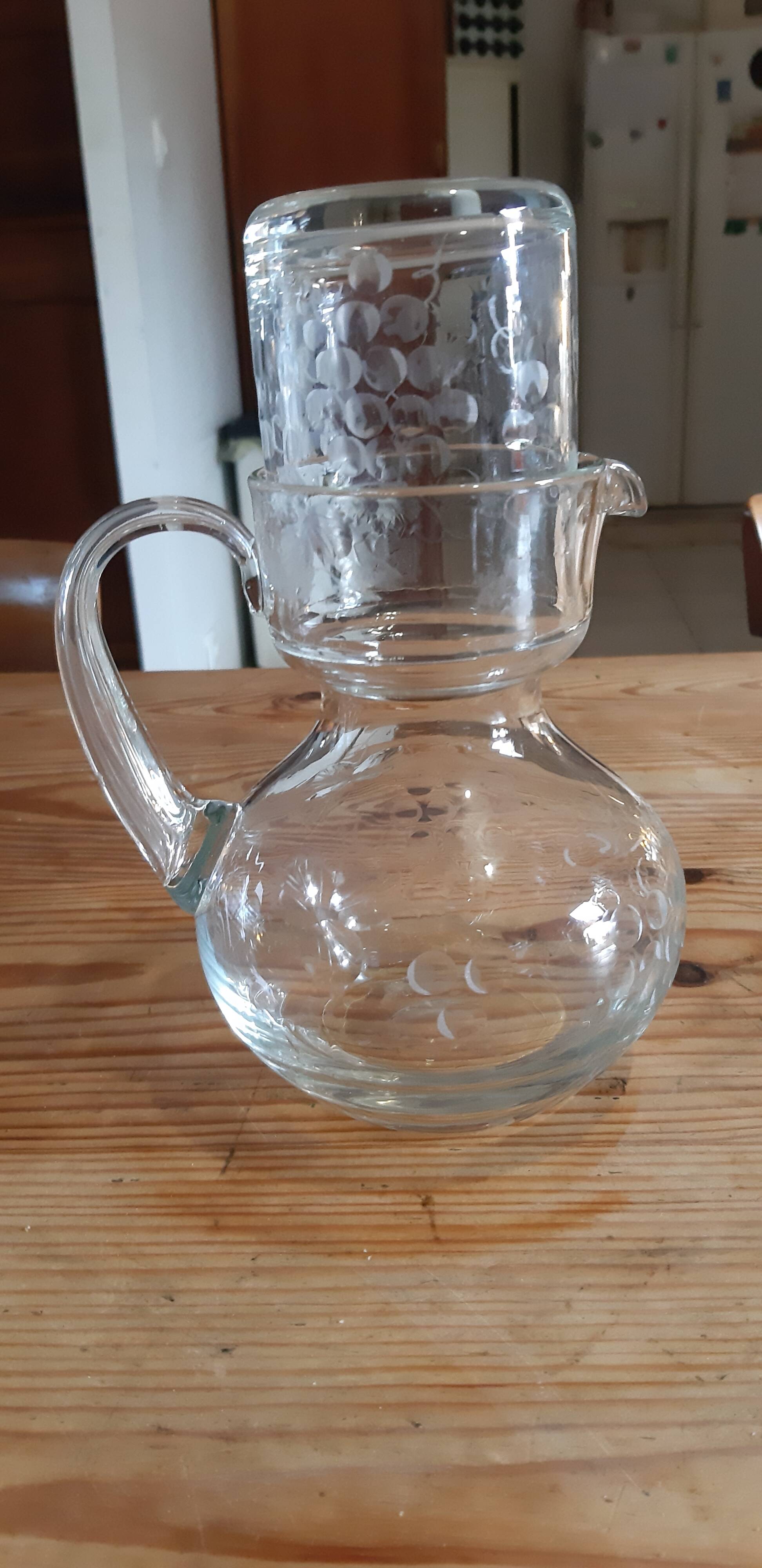Crystal carafe and night glass