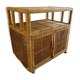 Vintage rattan serving table