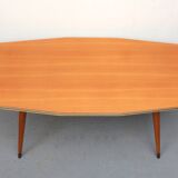 1950s coffeetable ship shaped in ash