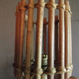 Louis Sognot rattan wall lamp