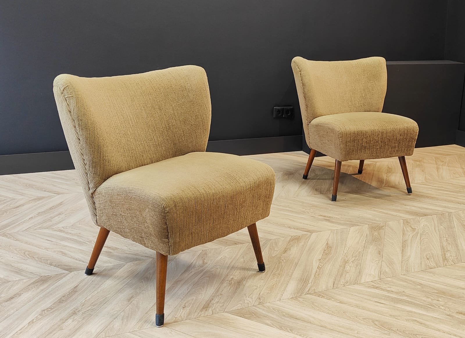 Two Mid Century cocktail chairs | Vintage - set of 2 armchairs