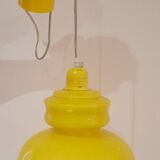 Vintage yellow glass pendant light