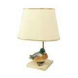 Artiflex Duck Lamp Design Brass Resin Travertine Malevolti