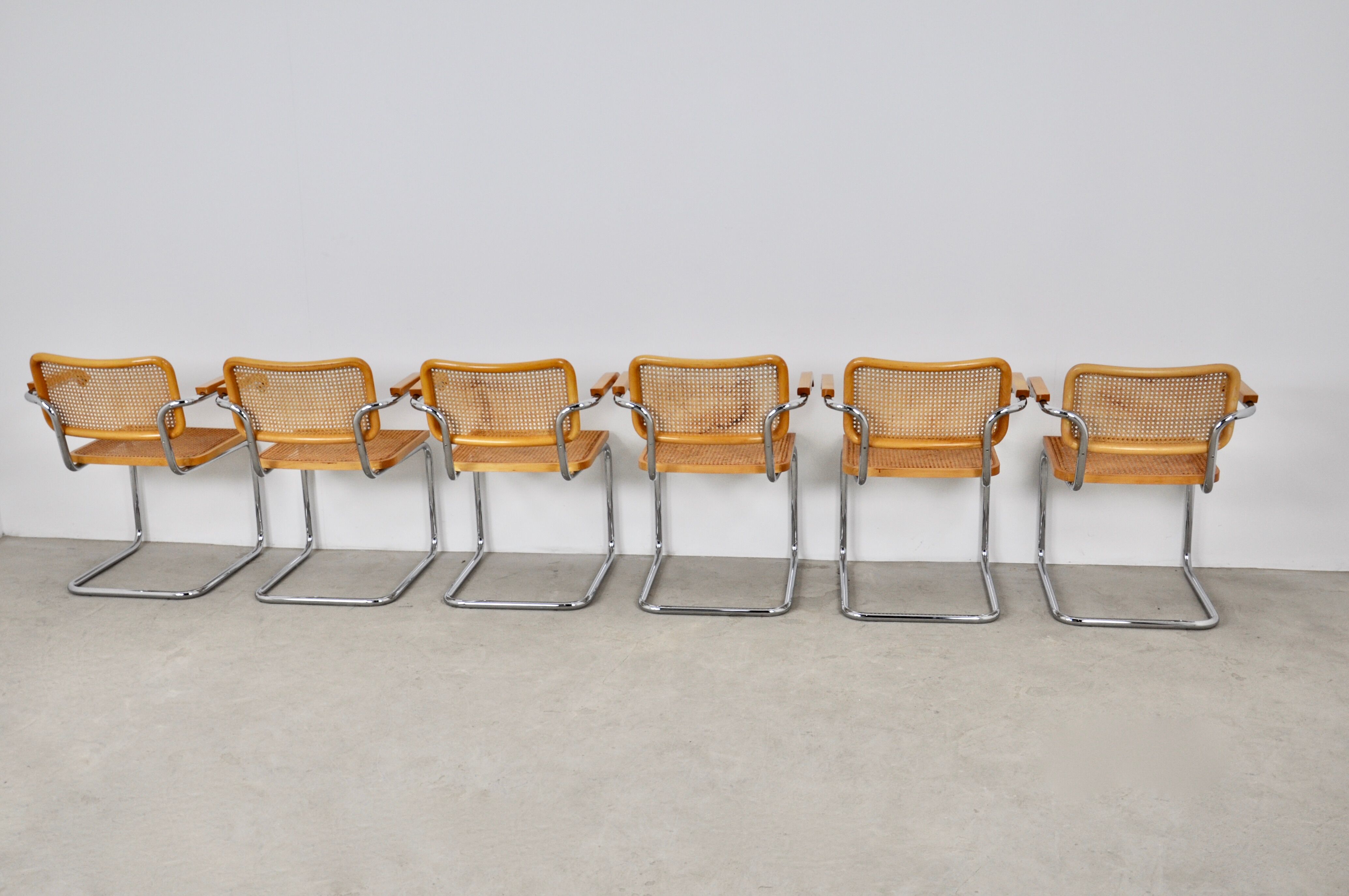 Set of 6 armchairs B64 by Marcel Breuer
