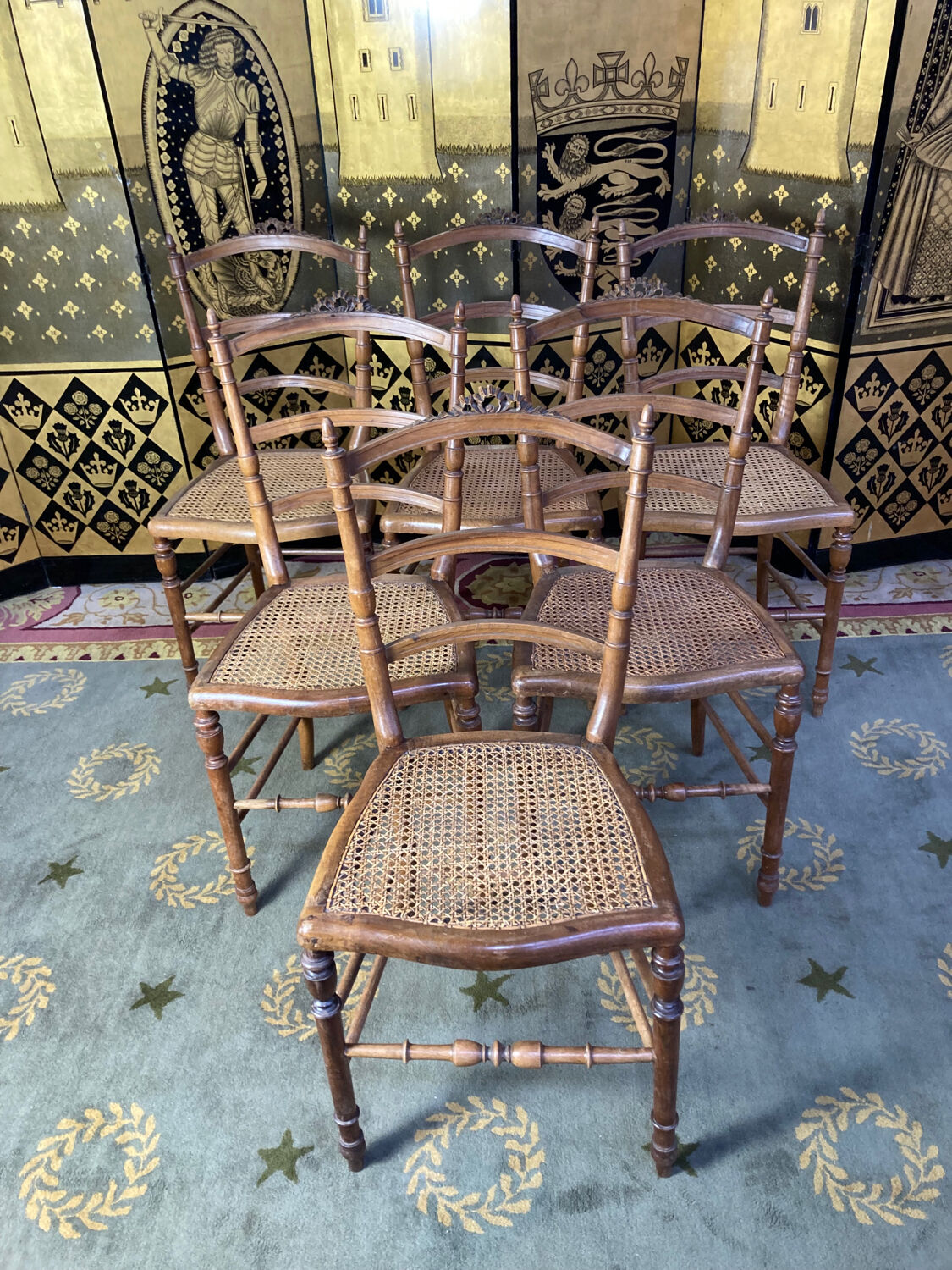 6 Art Nouveau chans chairs