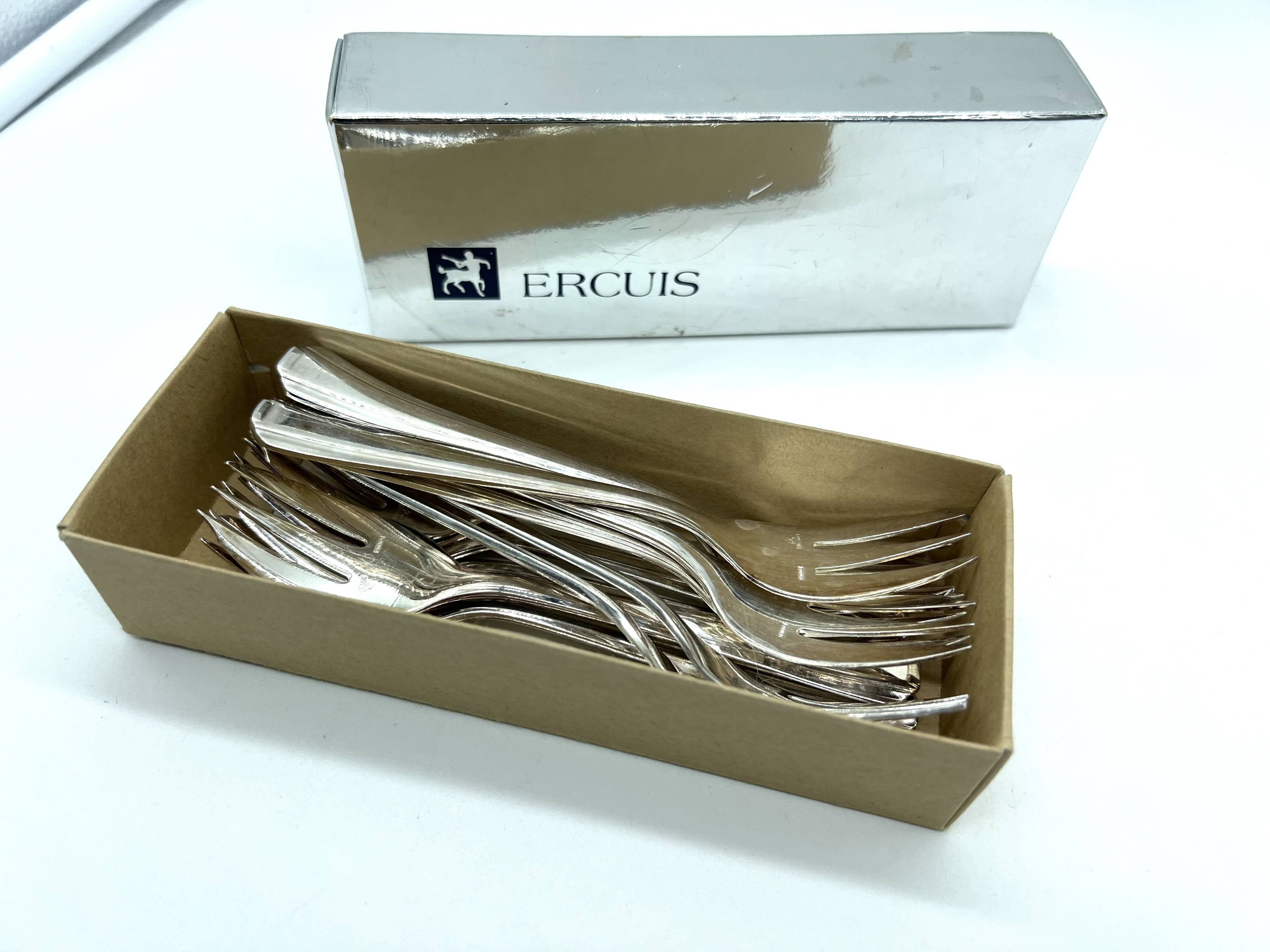 12. ERCUIS Colmar art deco dessert forks