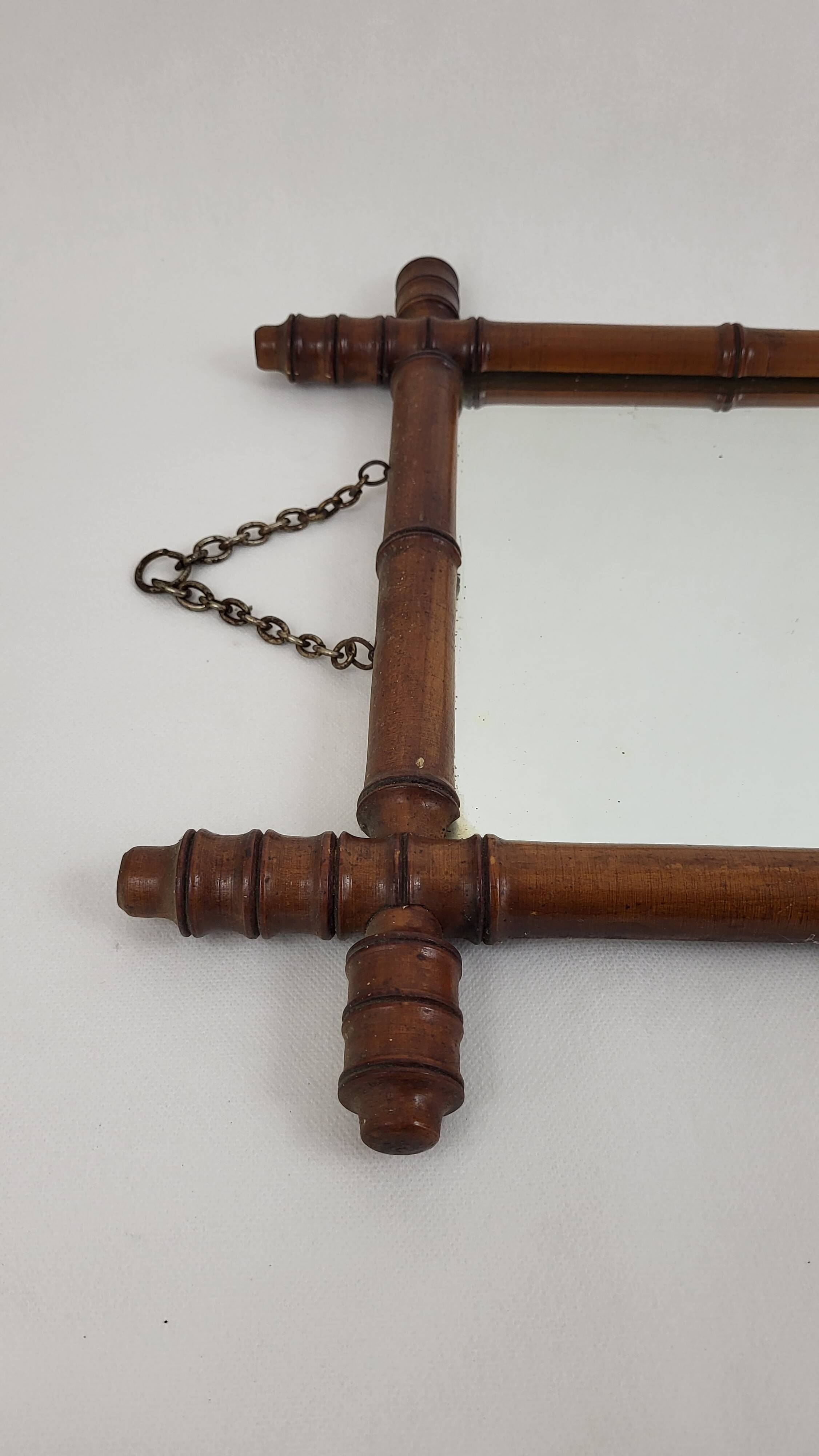 Bamboo mirror 42*53 cm vintage