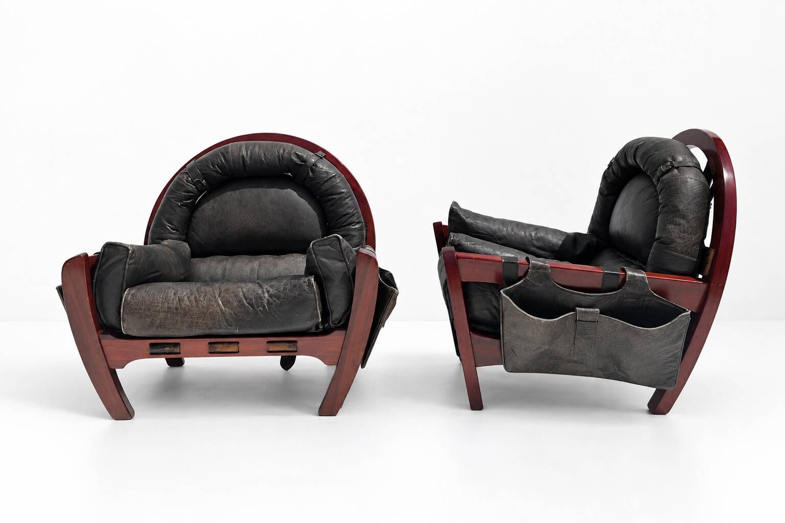 Italian Mid-Century Modern pair of ‘Rancero’ lounge chairs from Luciano Fri