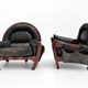 Italian Mid-Century Modern pair of ‘Rancero’ lounge chairs from Luciano Fri