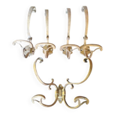 Set of 5 brass hooks