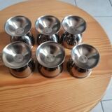 6 stainless steel egg cups