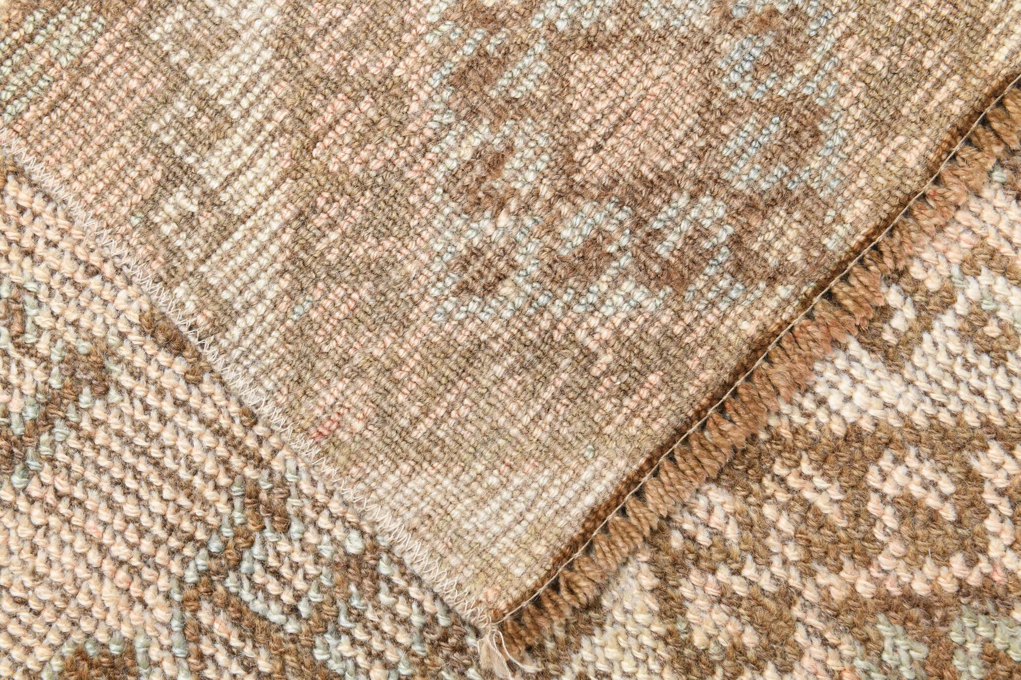 Tapis de couloir persan classique marron crème 3x9, 87x283 cm