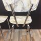Series of 2 formica chairs marble effect of the 70s