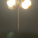 Lampadaire Space Age, abat-jour Murano, année 70