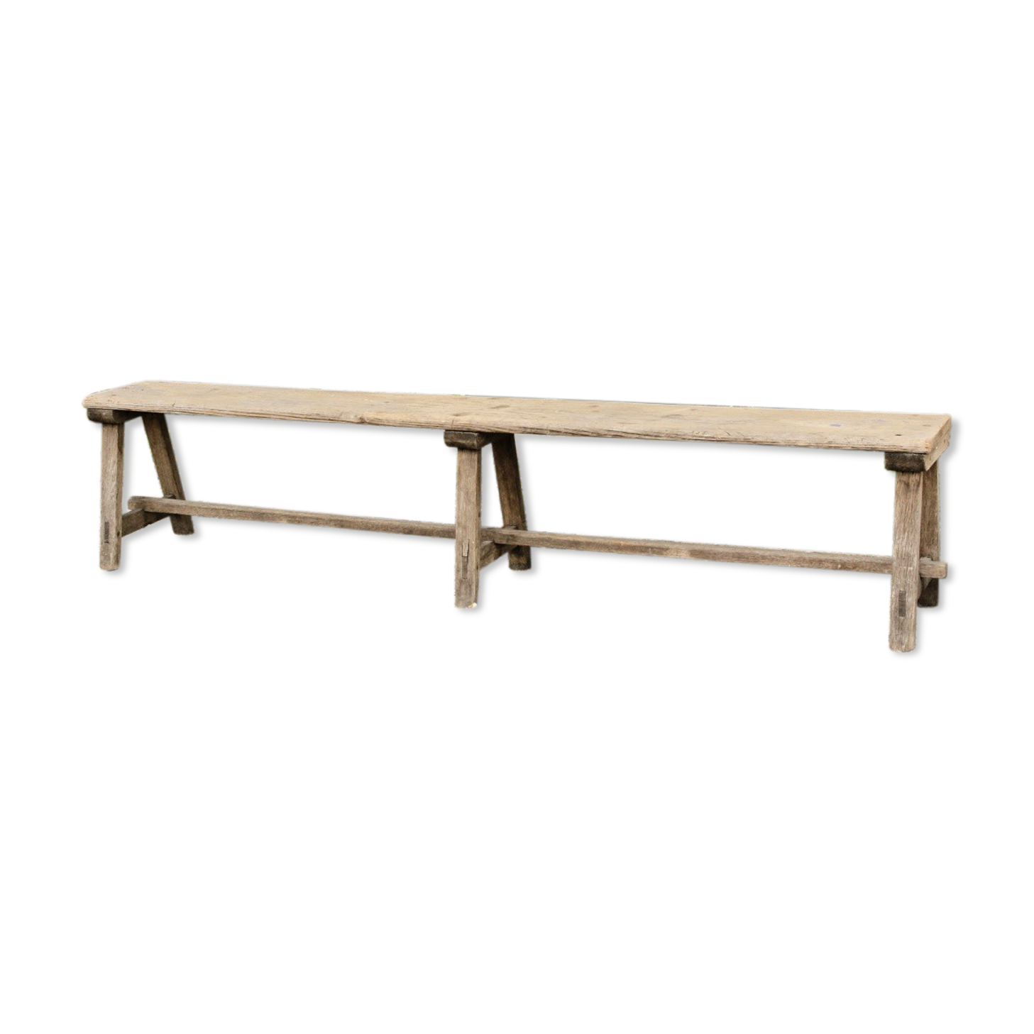 Wooden farm bench