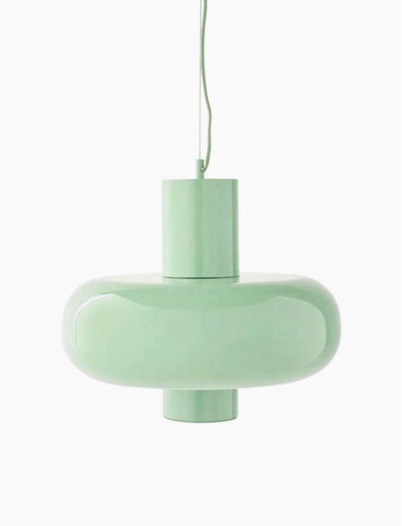 Benjamin office pendant light in green, Monoprix