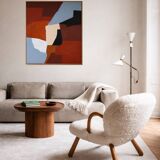 Stretched canvas painting "Fragments of Balance" signed Bodasca