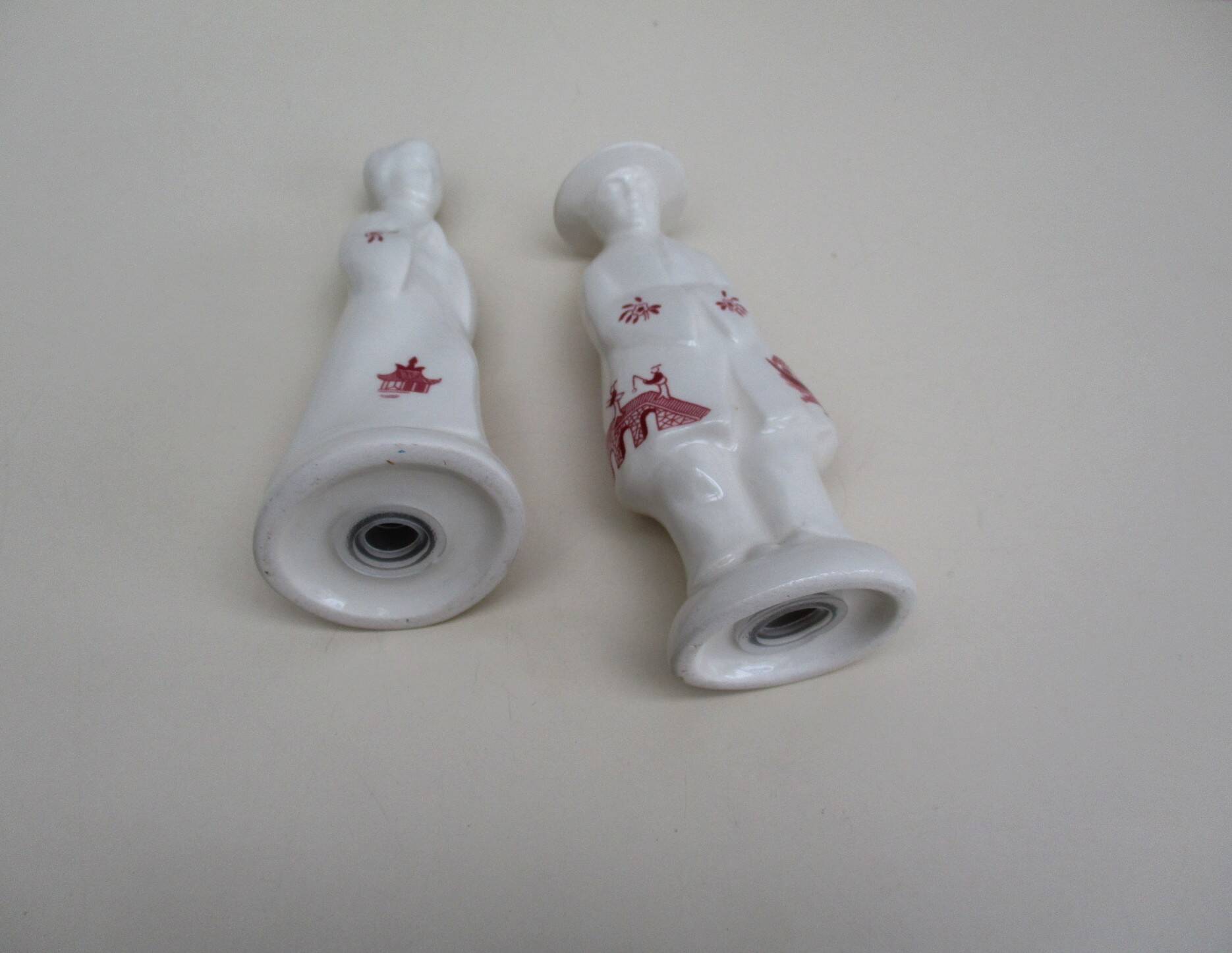 Salt and pepper shakers, ceramic Churchill England
