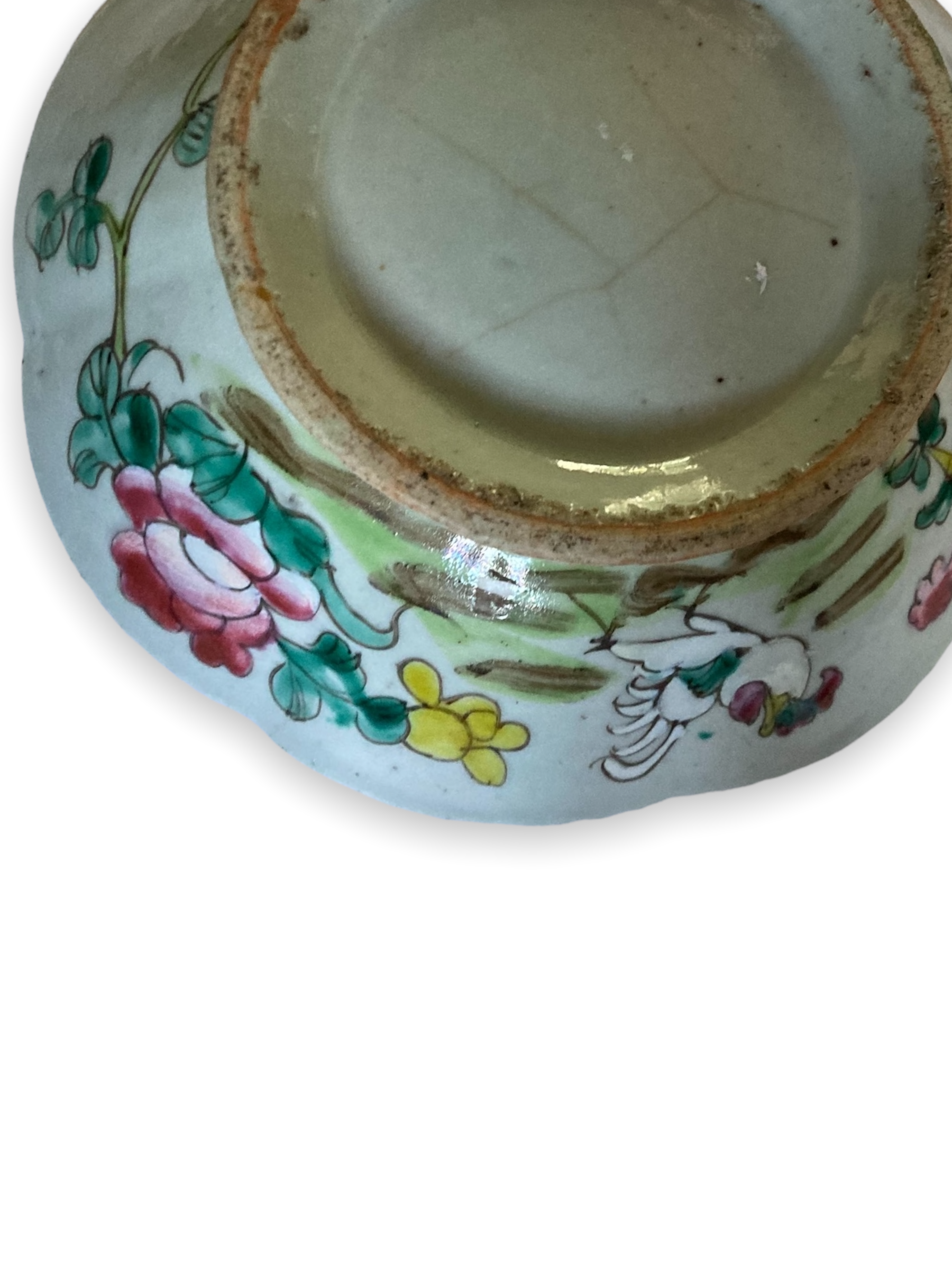 Cup chinese porcelain polylobed celadon background china xixth